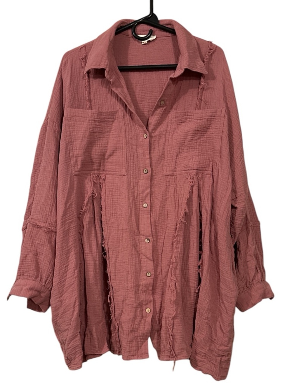 Peach Love California Mauve Button-Up Tunic